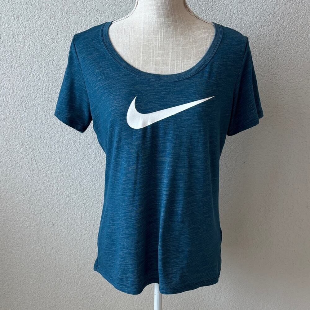 Nike Women's Dri-fit Athletic Cut " The Nike Tee"Teal Short Sleeve Shirt Top - M